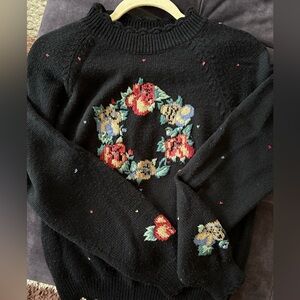 herman geist vintage embroidered sweater